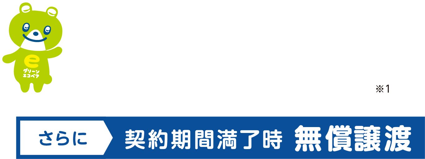 太陽光発電システム+蓄電池 さらに契約期間満了時無償譲渡